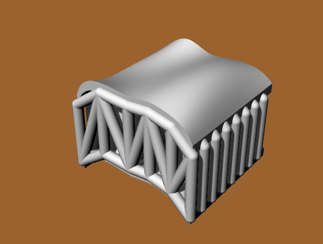 astratto architettonico design 1 architettura forbicine strutturale 3D print model - Mito3D