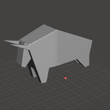 abstract bull statue 3d print model - Mito3D