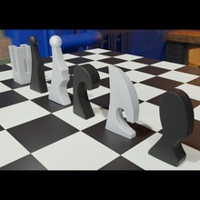 abstract chess pieces stl obj 3mf 3d print model - Mito3D