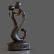 Öz çift st Valentin Sanat heykel iç aziz tasarım mod dekorasyon Aşk stil modern basit eğri 3d print model - Mito3D