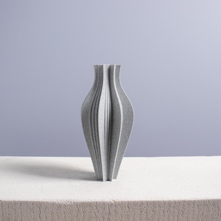 resumo curvado vaso stl modo slimprint 3d modelo casa decoração vasos flor decorativo moderno interior 3d print model - Mito3D