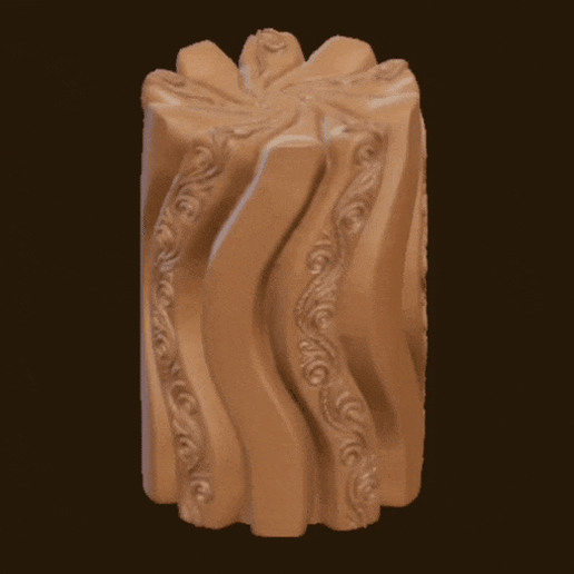 astratto cilindro candele mini pacco 3 candela interni muffa arte deco arredamento cera 3D print model - Mito3D