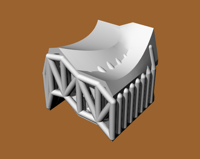 abstrakt Design Architektur Schere Ohrwürmer strukturell 3d print model - Mito3D