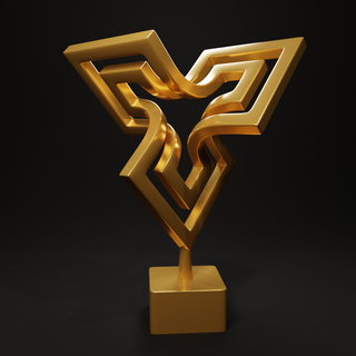 abstract geometric sculpture statue home table top room art decor science decoration deco flame office 3d print model - Mito3D