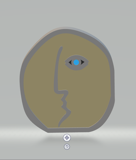 abstrait Humain visage art bougie moule 3d print model - Mito3D