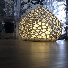 abstract luminaire home light fixture art decoration voronoi lamp ampoule 3d print model - Mito3D