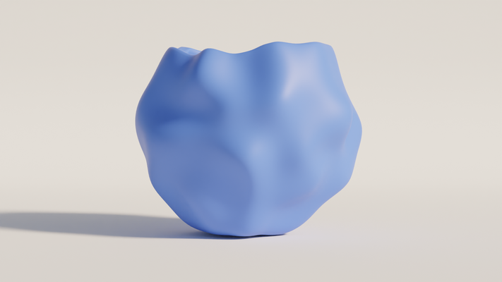 astratto arrotondato vaso casa organizzatore impianti 3d print model - Mito3D