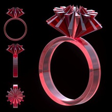 abstracts jewelry ring abstract 3d print model - Mito3D