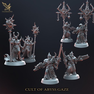 abyss gaze cultists chaos void mage ritual kitbash rpg dnd fantasy grimdark grim dark 3d print model - Mito3D