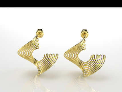 ac-earring-007a&b-ear-post & ear-hook fashion 3d print model - Mito3D
