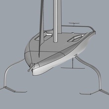 ac 75 america's cup architecture ac75 monohull race sailboat america 3d print model - Mito3D