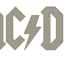 ac dc letters 3d print model - Mito3D