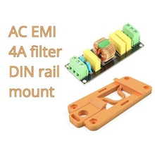 ac emi 4a filtre vacarme rail monter outil 35mm électronique 3d print model - Mito3D