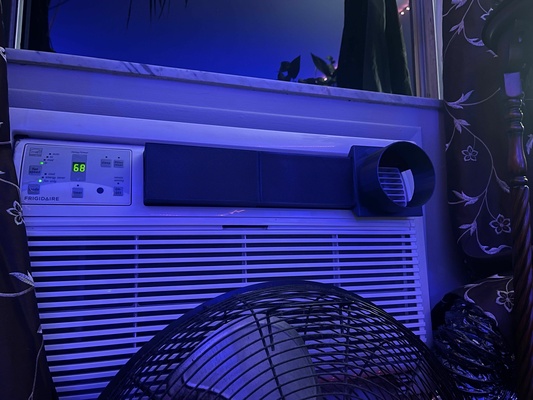 ac to 4in canal convertisseur air conditionneur convertir hvac 3d print model - Mito3D