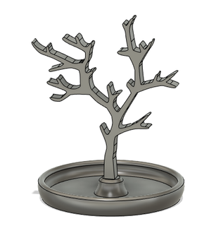 accessory holder tree ring accessories 3d print model - Mito3D
