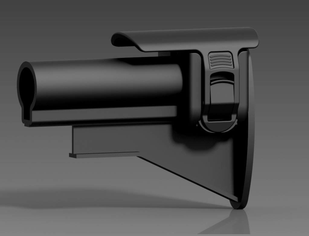 accessory stock ar 15 pistol gun butt weapon m4 a1 rifle 3D print model - Mito3D