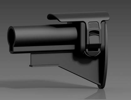 accessory stock ar 15 pistol gun butt weapon m4 a1 rifle 3d print model - Mito3D
