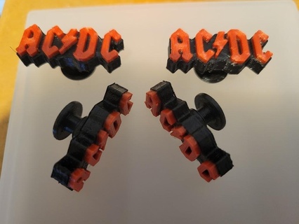 acdc croc charme acessórios 3d print model - Mito3D
