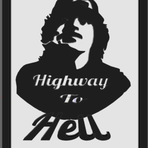 acdc highway Kunst 3D print model - Mito3D