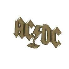 acdc logo support music angus 3d print model - Mito3D