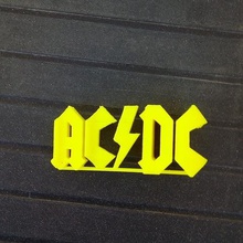 acdc logo gadget device guitar rock electric music miscellaneous 3d print model - Mito3D