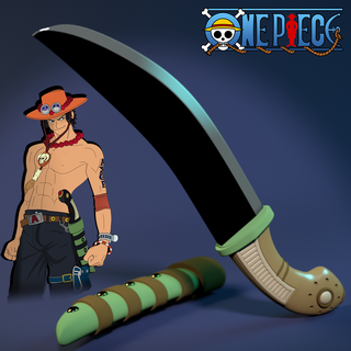 ace dagger - piece cosplay knife sword 3d print model - Mito3D