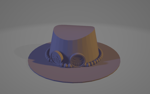 as sombrero arte trozo anime portgas 3d print model - Mito3D