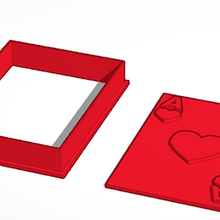 ás corações biscoito cortador carimbo pôquer cartas 3d print model - Mito3D