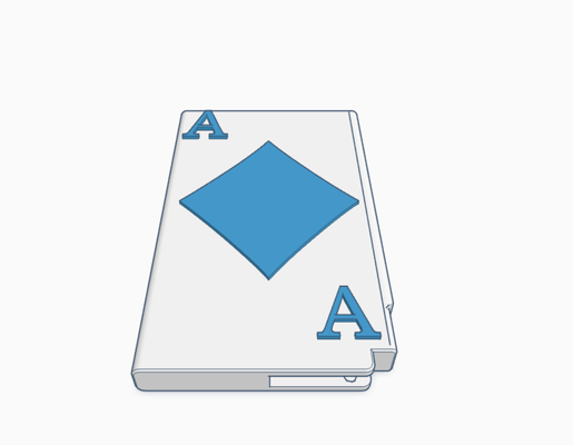 ace of diamonds wallet money dinero cards deck logo diamond 3d print model - Mito3D