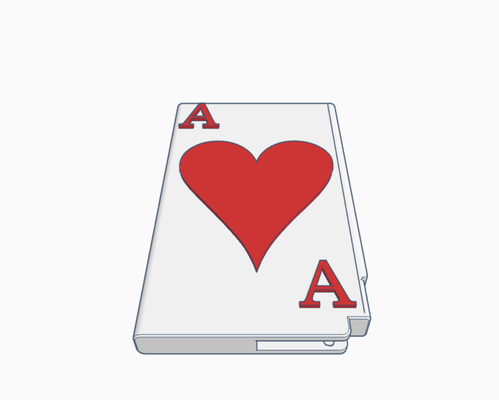 ace of hearts wallet money dinero cards deck logo diamonds diamond clubs club spade spades heart 3d print model - Mito3D