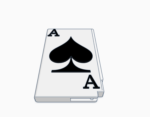 ace of spades wallet money dinero cards deck logo diamonds diamond 3d print model - Mito3D