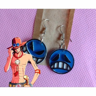 ace one piece earrings anime key rings flags etc 3d print model - Mito3D