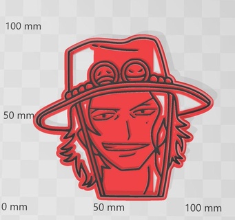 ace one piece mugiwara cookie cutter Home cookies cookiecutter imprint cooking mold onepiece onepieceanime anime nakama 3d print model - Mito3D