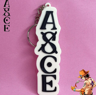 ace piece keychain key ring anime 3d print model - Mito3D
