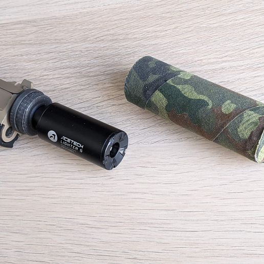 acetech lighter tracer cover airsoft silencer 3D print model - Mito3D