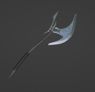 acha medieval weapon 3d print model - Mito3D
