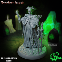 acolyte dragon order game ttrpg rpg tabletop miniature miniatures d&d dnd dungeons dragons fantasy human cleric cultist evil 3d print model - Mito3D