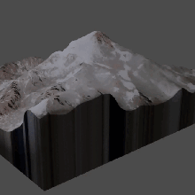 Aconcagua Berg Argentinien 3d print model - Mito3D