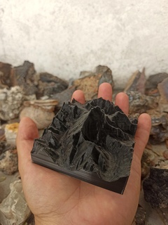 aconcagua montaña argentina Arte montañas horizonte topografía 3d print model - Mito3D