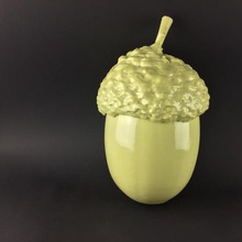 acorn container threaded lid home thread jar nut oak christmas 3d print model - Mito3D