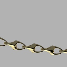 meşe palamudu ilham Zincir bilezik altın platin gümüş mücevher bağlantı 3d print model - Mito3D