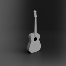 acoustic guitar game realistic scale model toy 3d print model - Mito3D