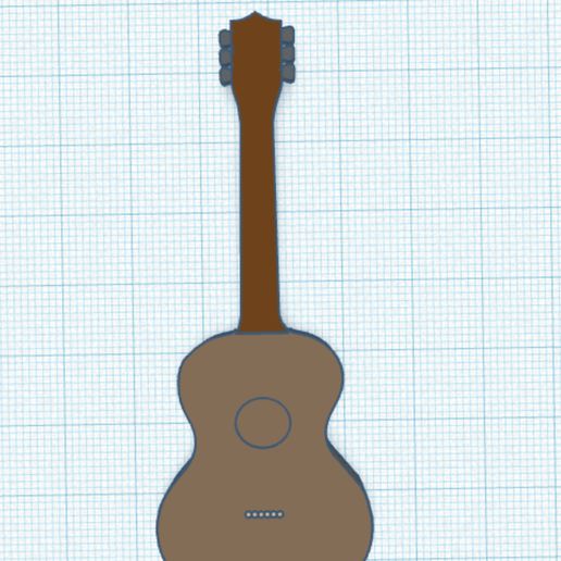 acoustic guitar music 3D print model - Mito3D