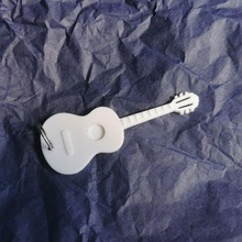 acoustic guitar key holder music keychain ring 3d print model - Mito3D