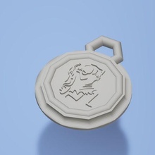 acquario portachiavi medaglione moda segni zodiacali arte animale wather 3d print model - Mito3D