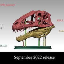 Akrokantosaurus kafatası düşman 3d baskı 3d print model - Mito3D