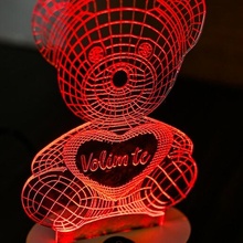 acrílico lámpara LED k40 Corte laser romántica romántico Pareja regalo amor rgb 3d print model - Mito3D