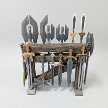 action figure weapon rack game toy accessories weapons warhammer quest universe motu medieval masters heroquest heman he-man he man grayskull fantasy eternia dungeon terrain 3d print model - Mito3D