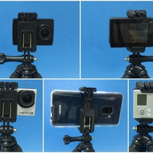 actioncam phone holder gopro mount gadget camera soporte movil clip camara imac camaras deportivas action cam 3d print model - Mito3D