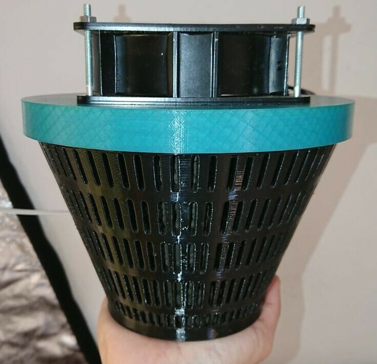 aktiv Kohlenstoff Filter Innen Cannabis aktiviert 420 Geruch 3D print model - Mito3D